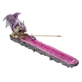 11.5" Dragon Geode Stick Incense Burner