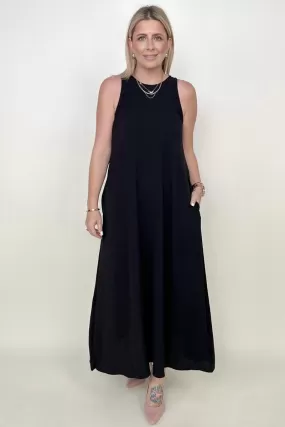 Be Stage Solid Sleeveless Woven Maxi Dress