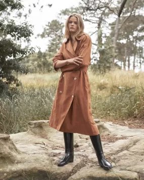 Elvie Linen Trench Coat - Ochre