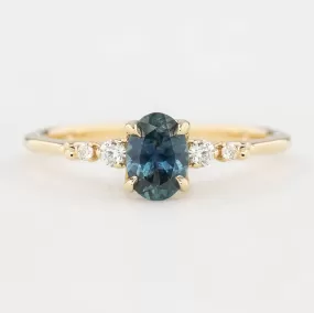 Estel Luxe Ring - 0.73ct Teal Blue Green Montana Sapphire (One of a kind)