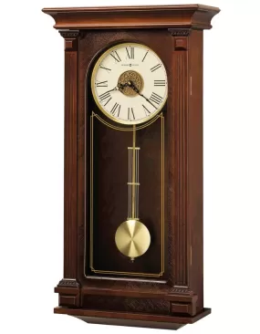 Howard Miller Sinclair Pendulum Wall Clock - Off-White Dial - Cherry Bordeaux