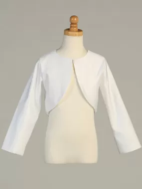 Long-Sleeve Satin Bolero