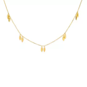 MINI MARQUIS NECKLACE 14K