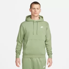 NIKE MEN'S SPORTSWEAR CLUB FLEECE PULLOVER GREEN HOODIE