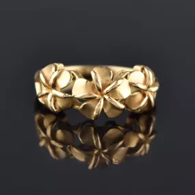 ON HOLD Vintage Na Hoku Plumeria Ring in 14K Gold