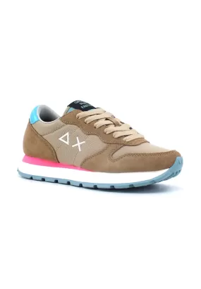 SUN68 Ally Solid Sneaker Donna Beige Scuro Z43201