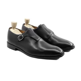 Tychy - Men's  Black Calf Leather Single Monktrap